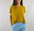 Oversize organic cotton mustard top – new
